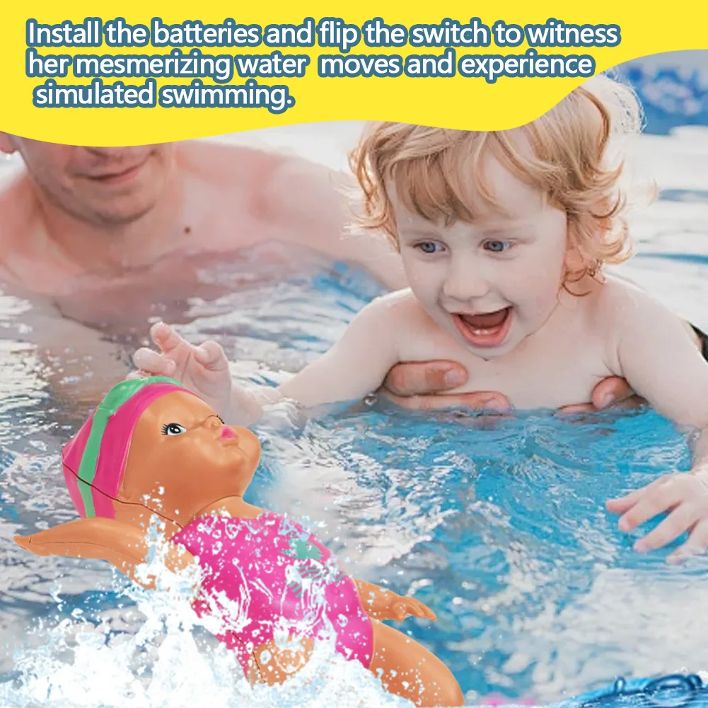 Swimming Doll Waterproof Swimmer Doll Water Baby Kids Bathroom Bath Toy Baby Bathtub Toy for Girls Swimming dolls