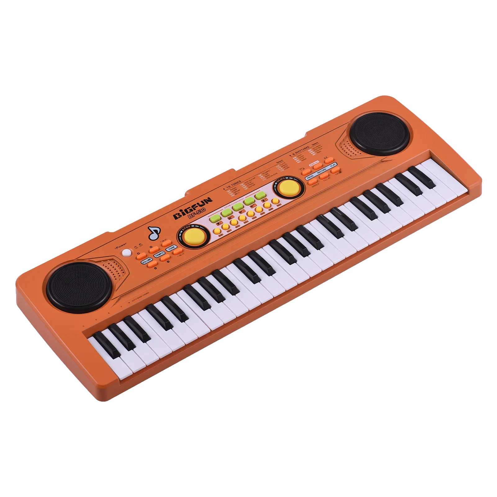 BIGFUN Keyboards Piano 49 Key Portable Electronic Keyboard Piano 16 Tones 8 Rhythms 5 Percussion 6 Demos Dual Speaker Musical