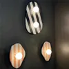 Natural marble wall lamp Irregularly Striped wall light for Living Room Restaurant bedroom Hotel Colored stone wall lamp 2