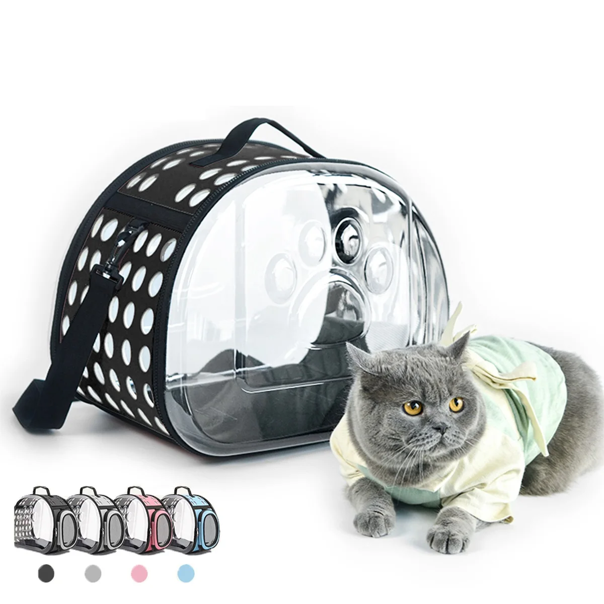 Cat Space Capsule Transparent Cat Carrier Bag Breathable Pet Carrier