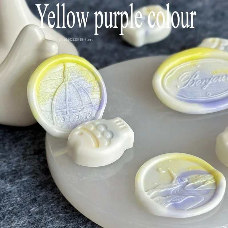 Yellow Purple/Rose Red/Green Fish Shape Fire Paint Seal Wax Granules DIY Envelope Sealing Wedding Invitation Decoration Wax