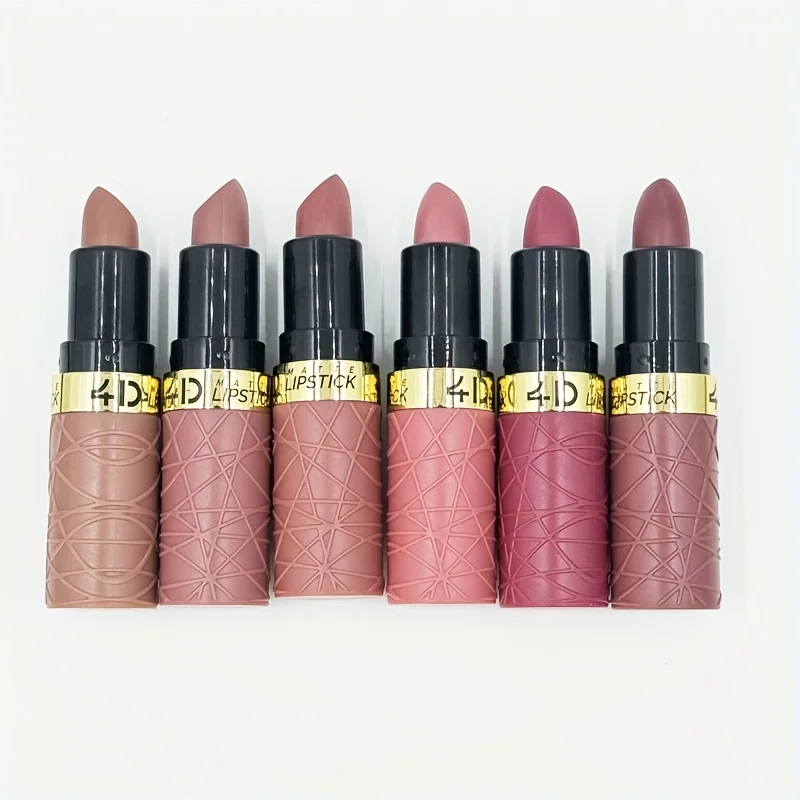 Long-lasting Matte Lipstick Collection 12 Shade Nude Bean Paste Set_voghion.com