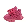 Girls Sneakers 2024 Spring Autumn Kids Casual Sport Shoes For Girl Hot Pink Color Children Soft Breathable Running Shoes 5