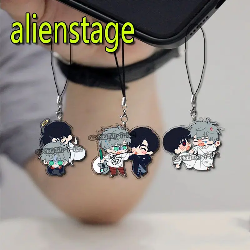 

IVAN TILL Anime KeyChain ALIEN STAGE Cartoon Men Key Chain for Women Fashion Mobile Phone Strap Acrylic Keyring Pendant Gifts