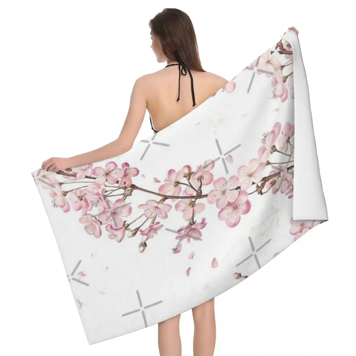 

Sakura Cherry Blossom 80x130cm Bath Towel Skin-friendly For Travelling Souvenir Gift