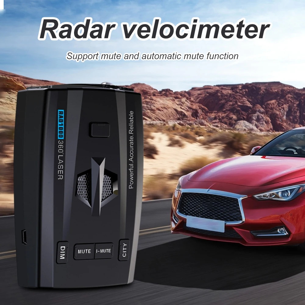 RAD1000 Car Radars Detector Voice Alert Full Band Monitoring Radars