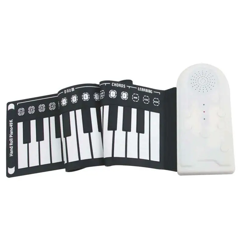 

Flexible Roll Up Piano Keyboard Educational Electronic Digital Music Piano Keyboard 49 Keys Foldable Hand Roll Piano Portable