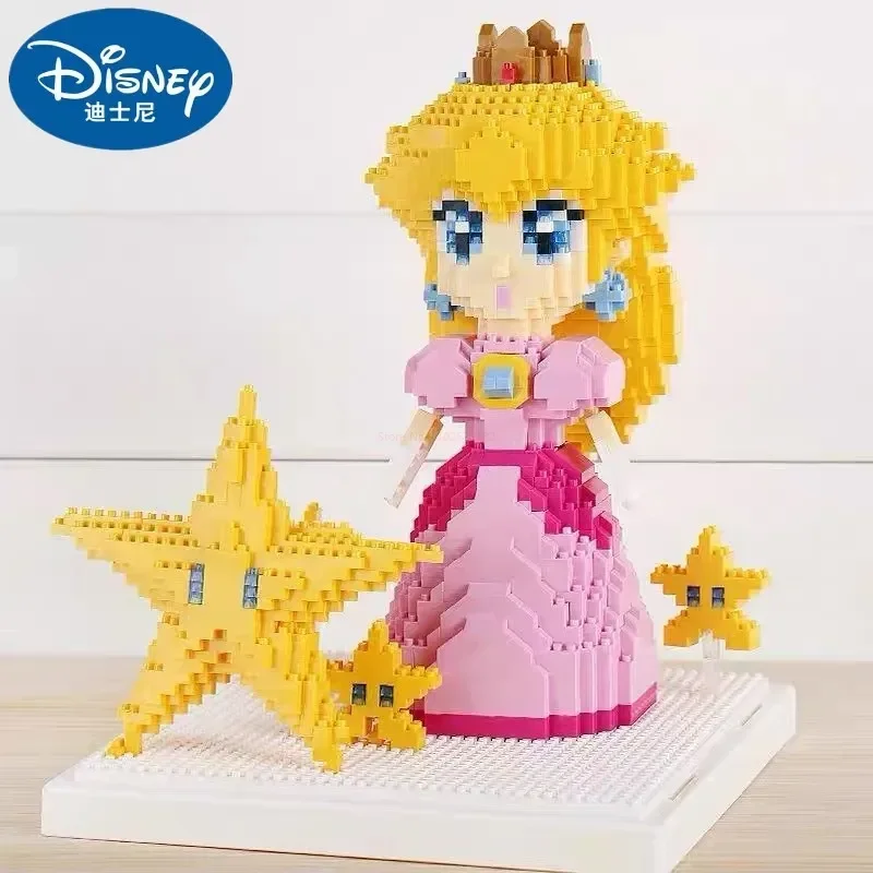 

Disney Peach Princess No.2508 Super Micro Blocks Star Pink Girl Mini Diy Building Blocks Brick Toys Cute Assembly Gift