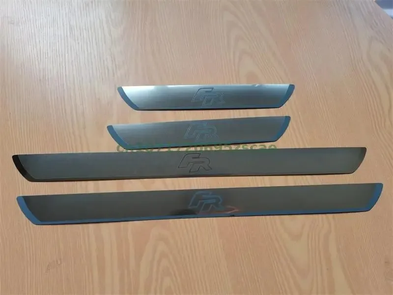 Car Stickers FR Stainless Steel Door Sill Cover for SEAT LEON ARONA ATECA