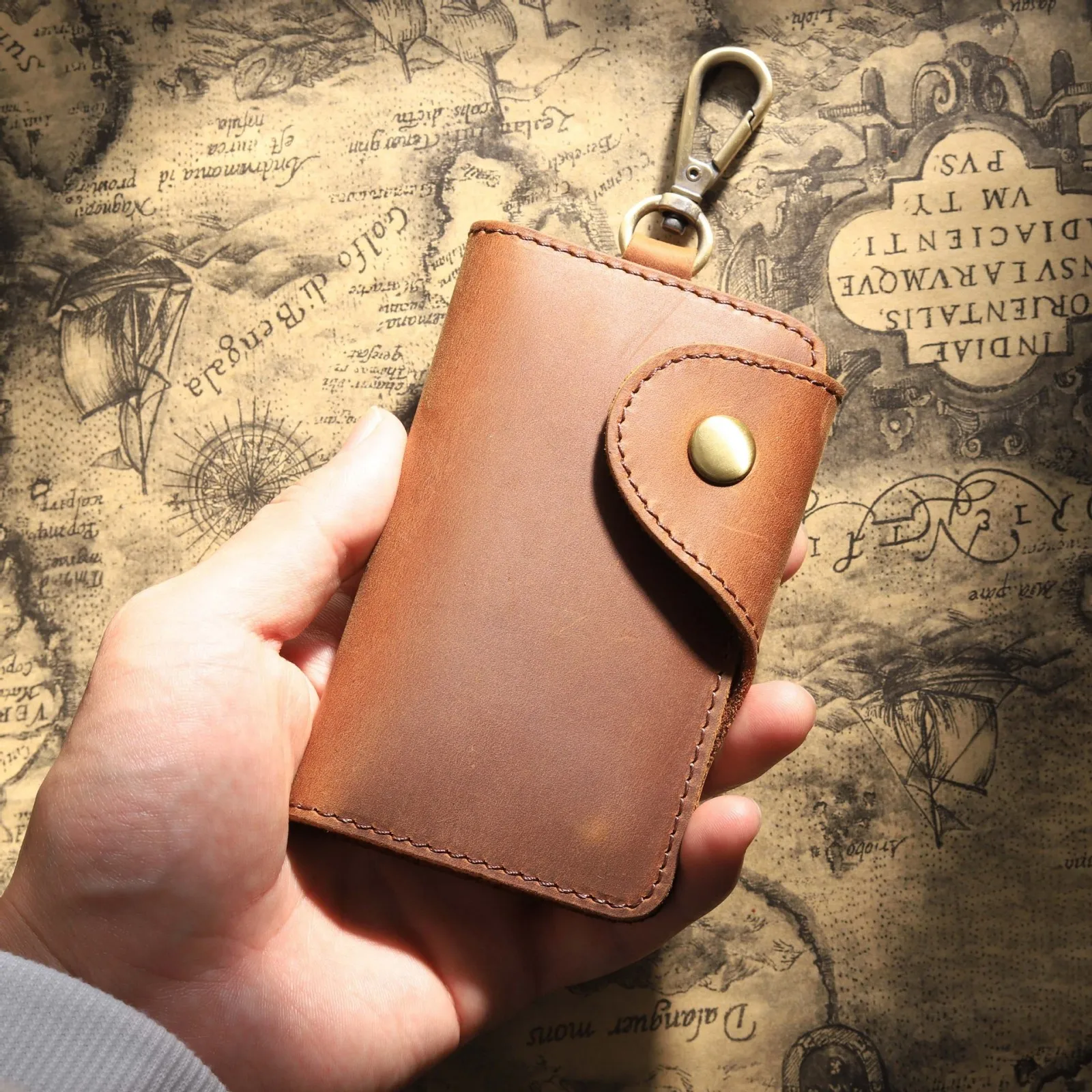 Premium Leather Multifunctional Key Organizer and Wallet