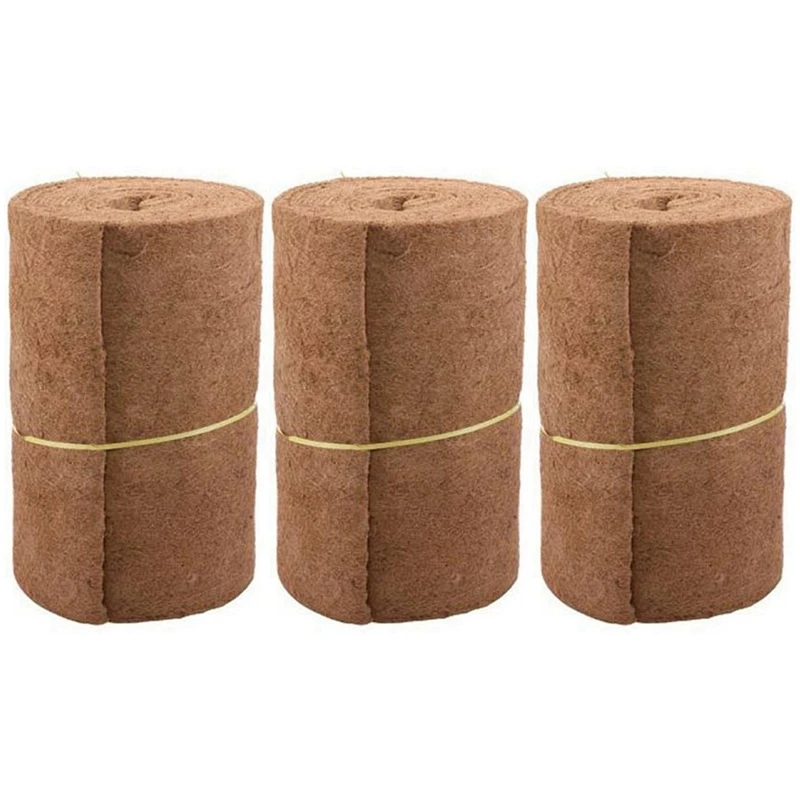 

3X Liner Bulk Roll 0.5Mx1m Flowerpot Mat Coconut Palm Carpet For Wall Hanging Baskets Garden Supplies