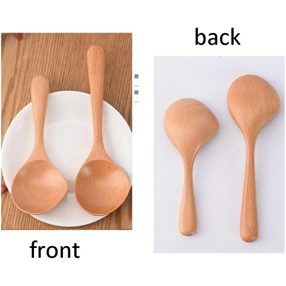Description Picture 5 of itemWooden Soup Ladle Long Handle Large Spoon Wood Scoop Kitchen Serving Spoon Rice Soup for Snacks Fruit Mixing Scoop