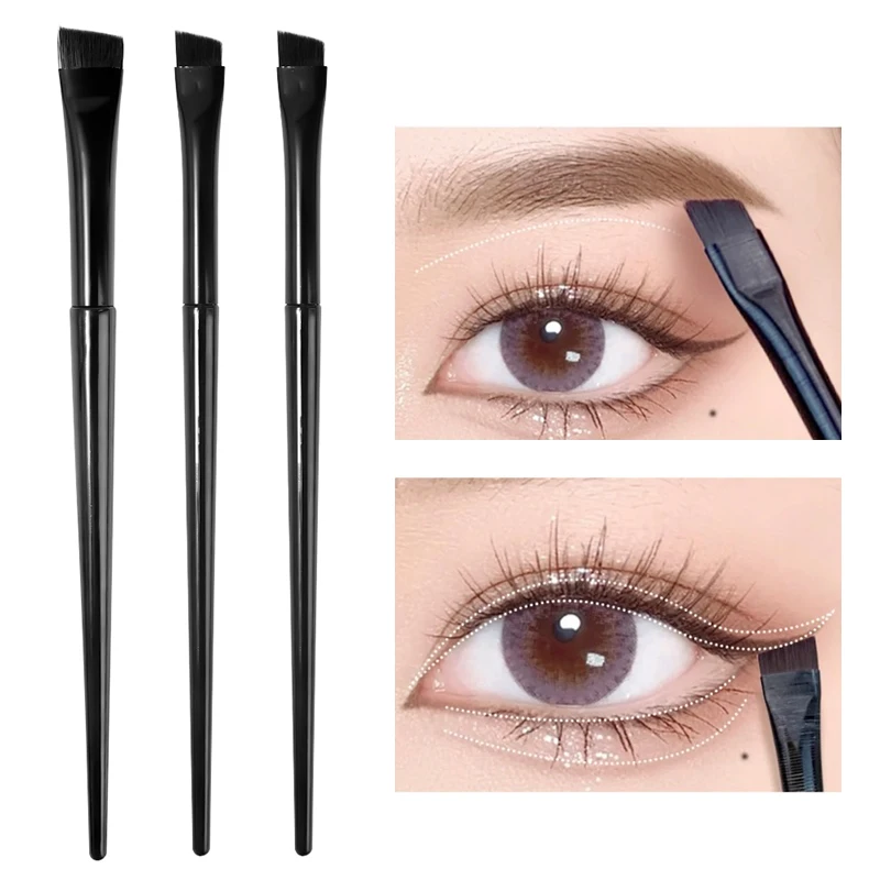 

1PC Blade Eyeliner Brush Ultra Thin Angled Eyebrow Flat Fine Eyeliner Brush Professional Liner Brow Precise Detail Make Up Tools