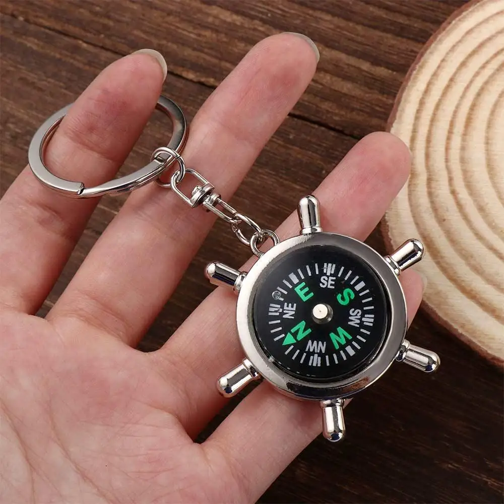 Carabiner Keyring Riding Equipment Accessories Navigator Outdoor Emergency Wild Compass Pocket Compass Keychain Mini Compass