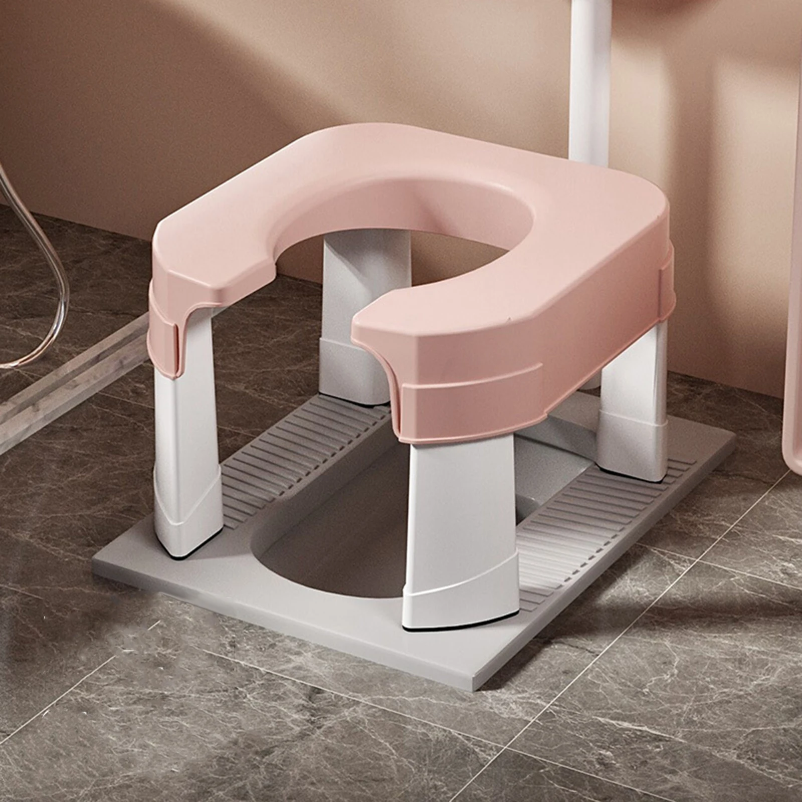 Squatting Toilet Stool Chair Non Slip Thick Household Widen Panel Sturdy Rounded Edge Easy to Wash Potty Chairs for Bathroom 6