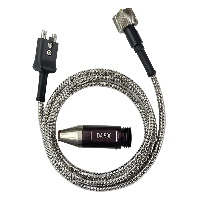 

DA590 thickness probe with Armored Cable GE C123 suitable for the DMS Go and DM5E series of thickness gauges