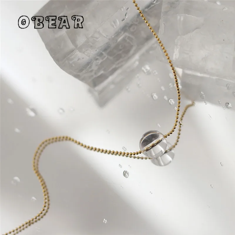 Clear Oversized Link Lucite Necklace