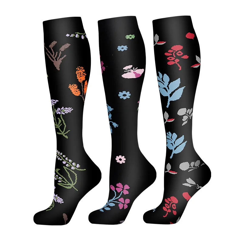 Compression Socks for Outdoor Sports - Calf Support & Swelling Relief (3 Pairs)
