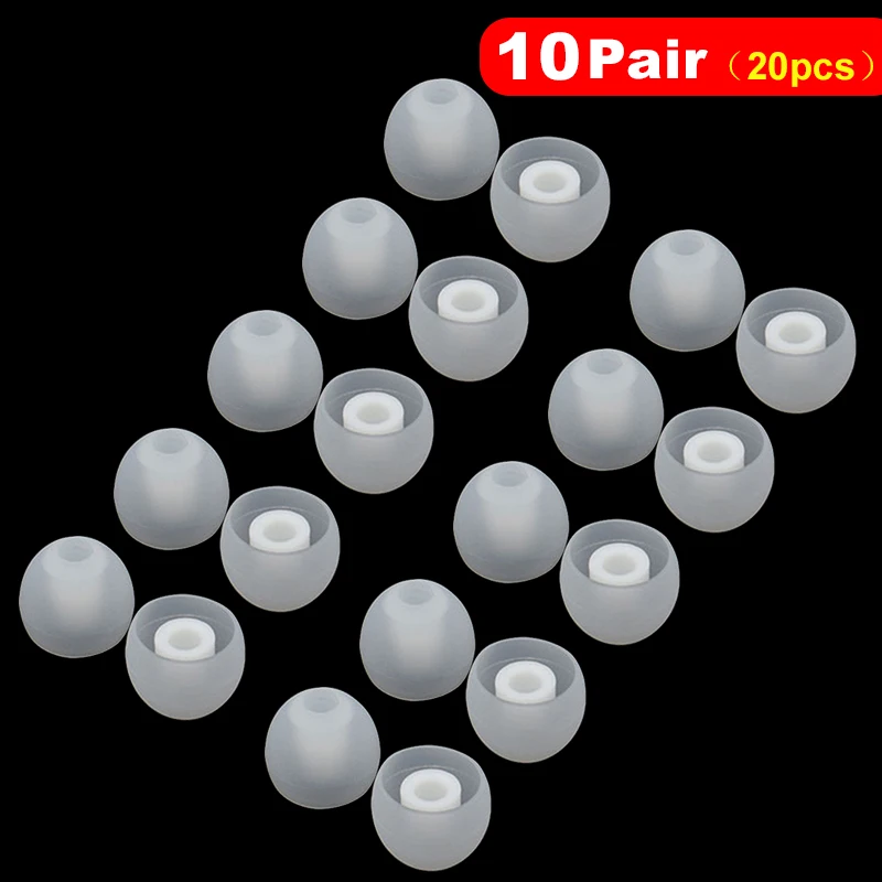 Premium Silicone Ear Tips for In-Ear Headphones - 10 Pairs (S, M, L)