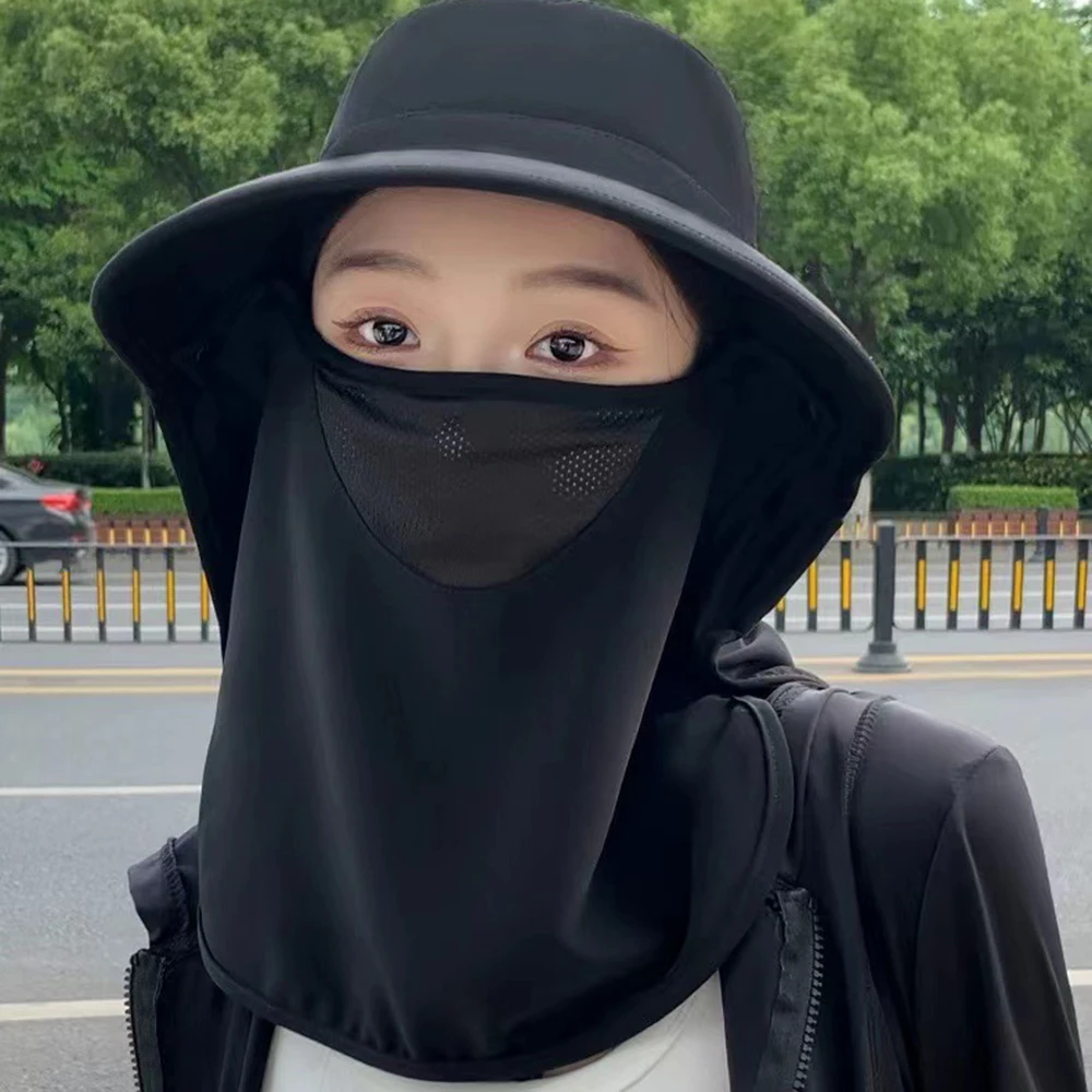 1/2PCS UV 보호 태양 모자 여름 경량 해변 넓은 챙이 있는 여행용 넥 플랩 탈착식 통기성 야외 페이스 커버