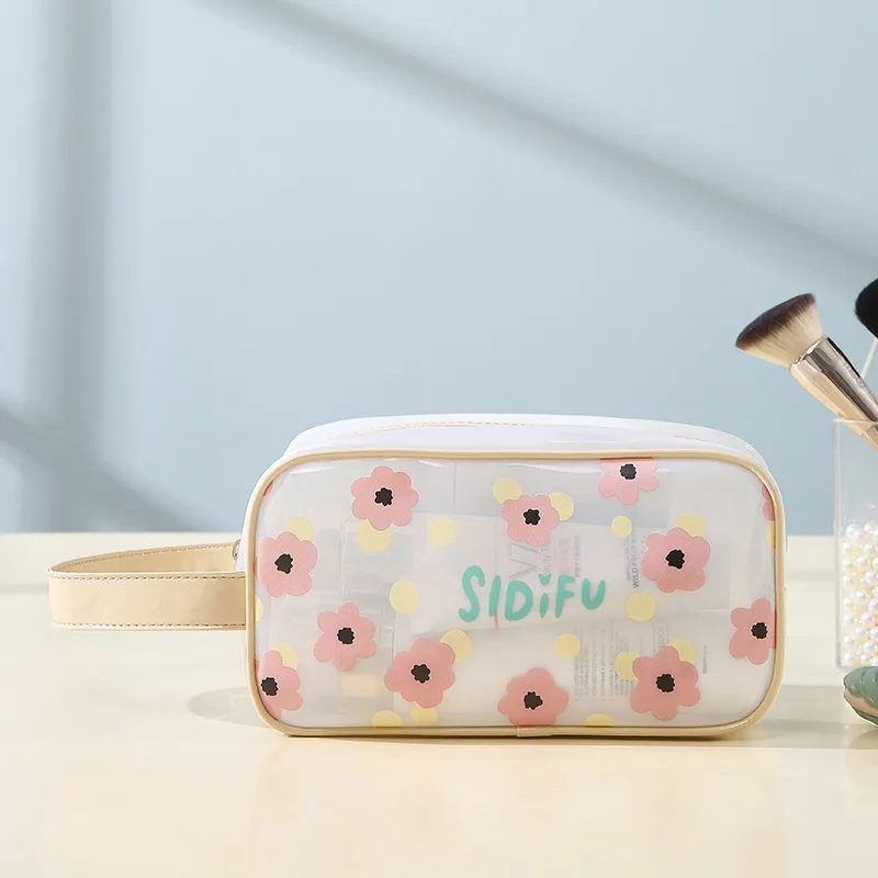

Clear Make Up Bag Fashion Transparent Travel Portable Small Wash Storage Bags PVC Women Zipper Cosmetic Bag Toiletry Organizer