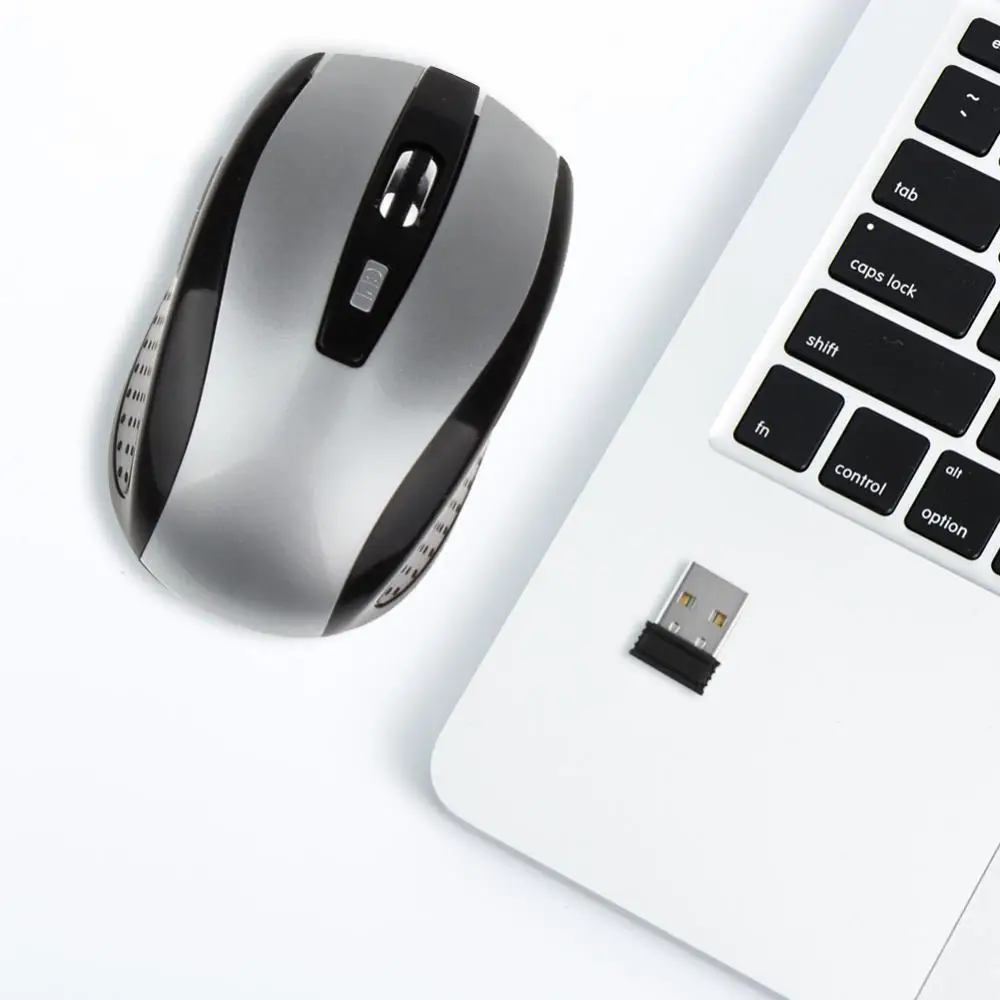 Aubess Mouse da gioco ottico con DPI regolabile a 6 pulsanti Mouse wireless da gioco con ricevitore USB da 2,4 GHz_voghion.com