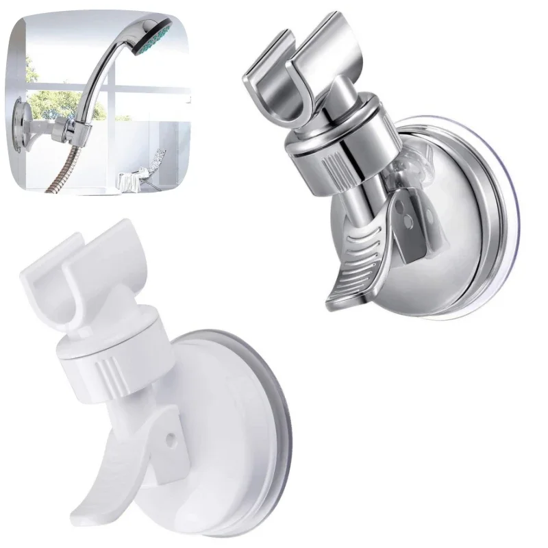 

Stable Rotation Suction Cup Shower Holder Universal Adjustable Hand Holder Full Plating Shower Rail Head Holder Bathroom Bracket