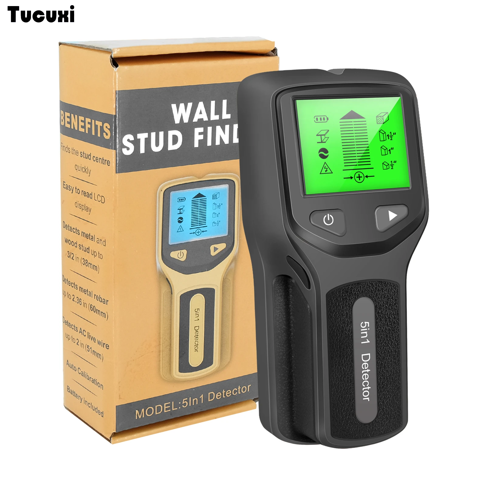 5 In 1 Metal Detector Find Metal Wood Studs Ac Voltage Live Wire Detect