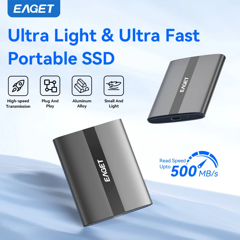 EAGET M8 휴대용 SSD 5Gbps 외장 하드 드라이브 120GB 240GB 480GB 1TB 2TB 솔리드 스테이트 드라이브 PC 노트북 데스크탑 PS4 PS5용