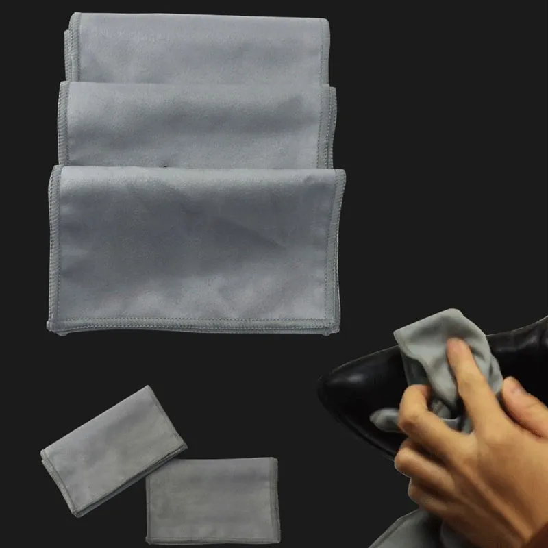2pcs Shoe Shining Cloths Microfiber Flanne Polishing Cloth Shoe Cleaning Cloth For Buffing/Cleaning & Polishing Leather 5