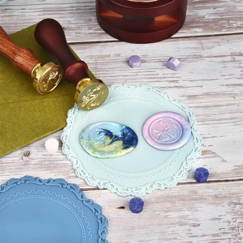 Silicon Sealing Wax Board Pad Wax Seal Stamps Mold Paint Backing For DIY Sealling Stamp Pads Heat Insulation A Coaster seal wax sealing wax beads wax seal stamp wax seal stamp set silicone stamps