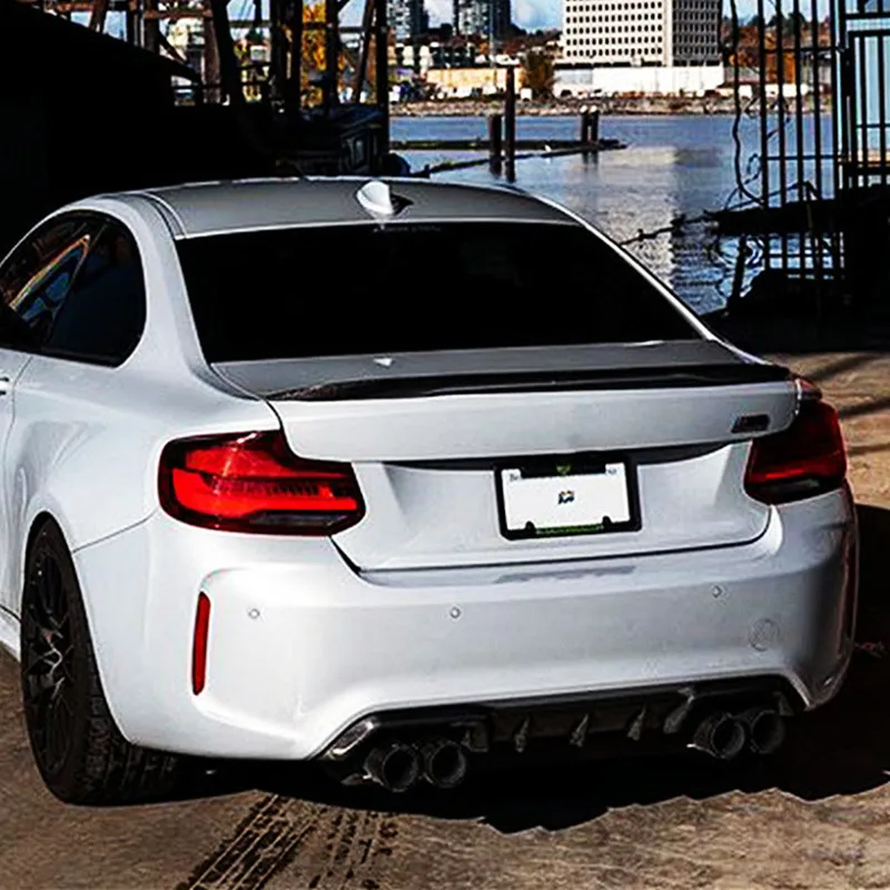 Spoiler Posteriore Per BMW Serie 2 Coupé F22/F87 (2014-2019) - Look Carbonio, In PVC, Adesivo