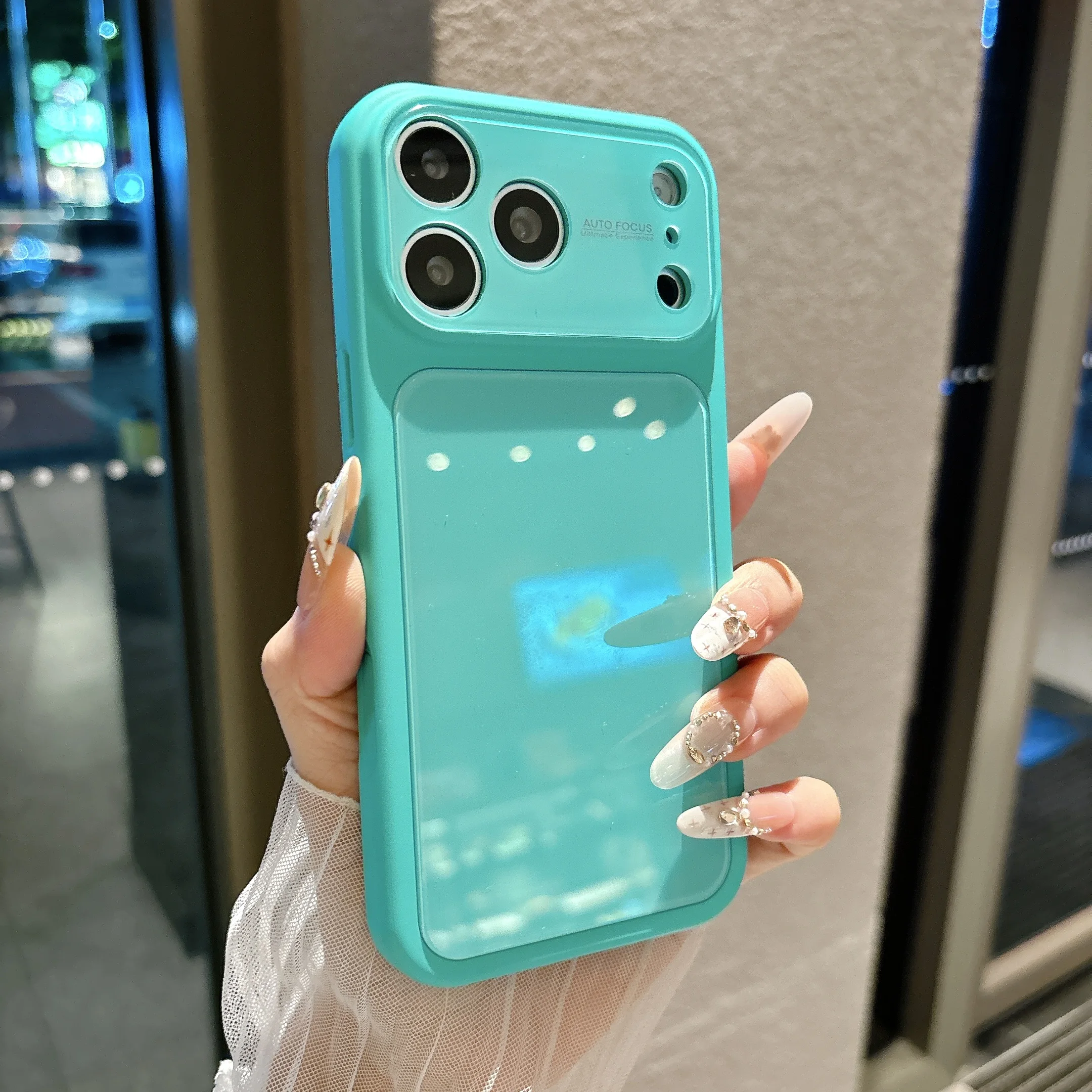 Chic Candy Solid Color Hard PC Case with Tempered Glass Lens Protector & Shockproof Back Cover