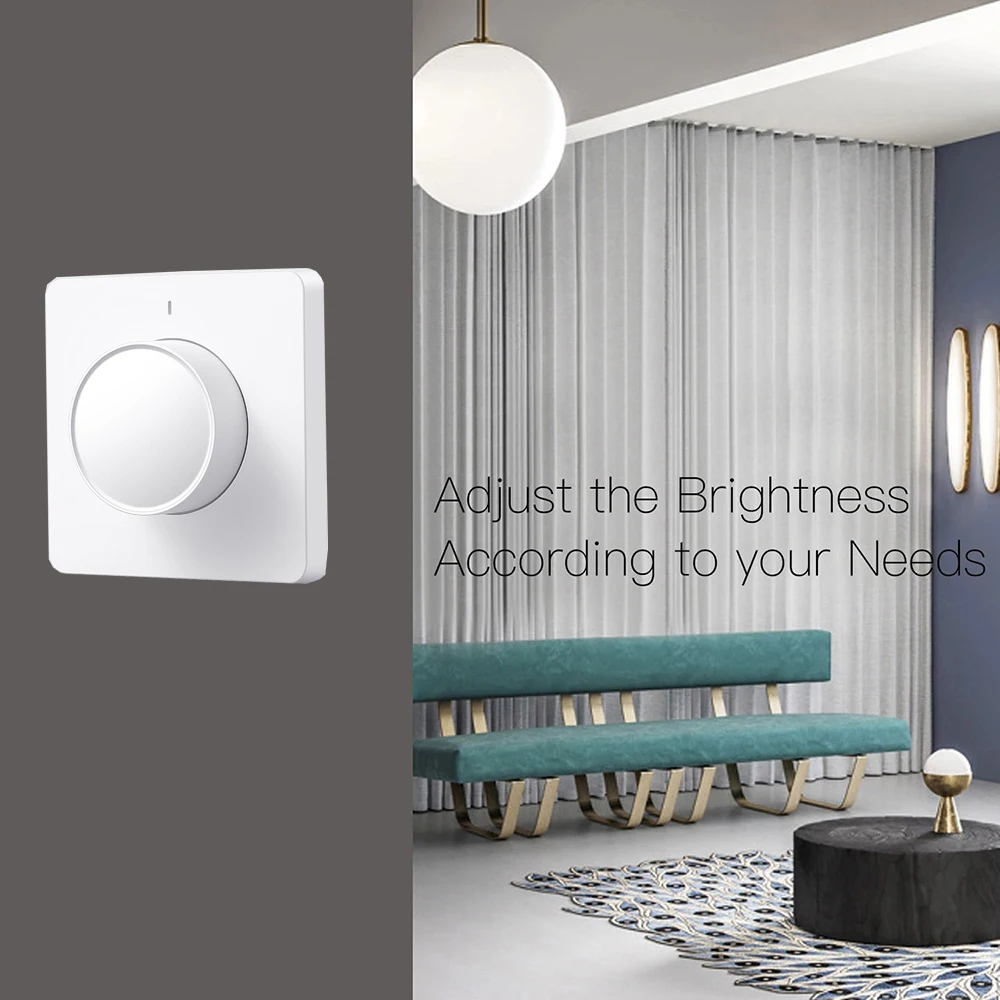 Smart Light Switch smart dimmer switch led dimmer switch Tuya EU Smart Wifi/Zigbee Dimmer Light Switch Dimming Panel Wall Smart Switch 220-240V Works with Alexa Google Home APP Control