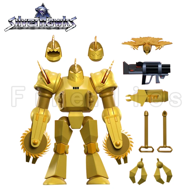 7 Pollici Super7 Silverhawks Action Figure Wave 1 Buzz-Saw Modello Di Film Anime Per Regalo Spedizione Gratuita