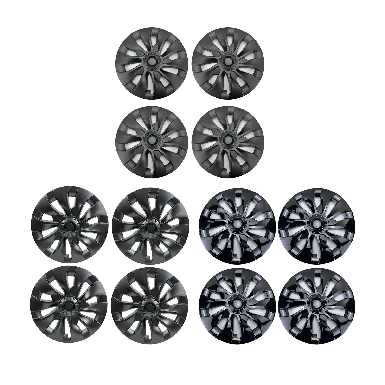 4Pcs 18 inch Hub Caps, Durable Wheel Caps Automobile Replace Parts Full