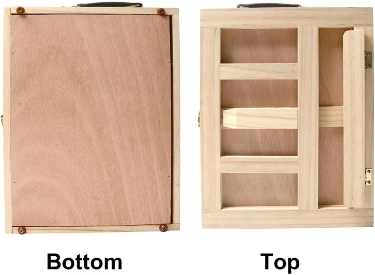 Portable Wooden Table Easel For Artists And Kids Sketch Drawer Box Desktop Laptop Accessories Suitcase Art Painting Supplies