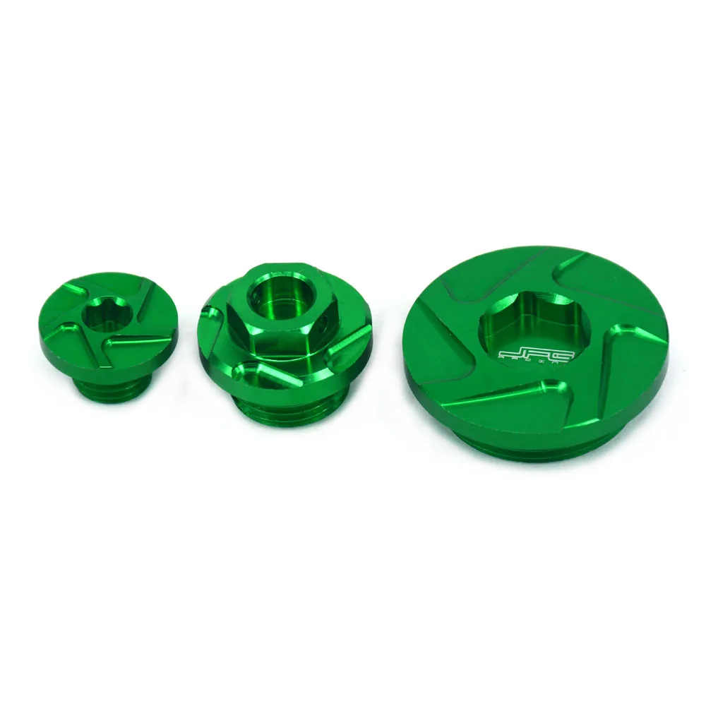 Motorcycle Engine Cover CNC Billet Engine Timing Cover Oil Filter Plugs Bolts Set for KAWASAKI KX250F KXF250 KXF 250 KX450F KXF450 450 KLX450R KLX 450R