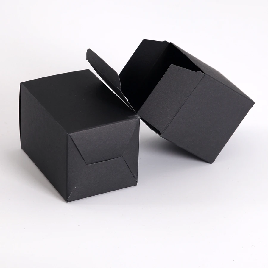 50Pcs Kraft Paper Box Square White Cardboard Box DIY Gift For Soap Cookies Jewelry Gift Packaging Candy Cookies Cake Baking