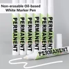 White Permanent Paint Pen Acrylic Maker Waterproof Oily Pens for Wood Plastic Leather Glass Stone Metal Canvas Ceramic Marker 6