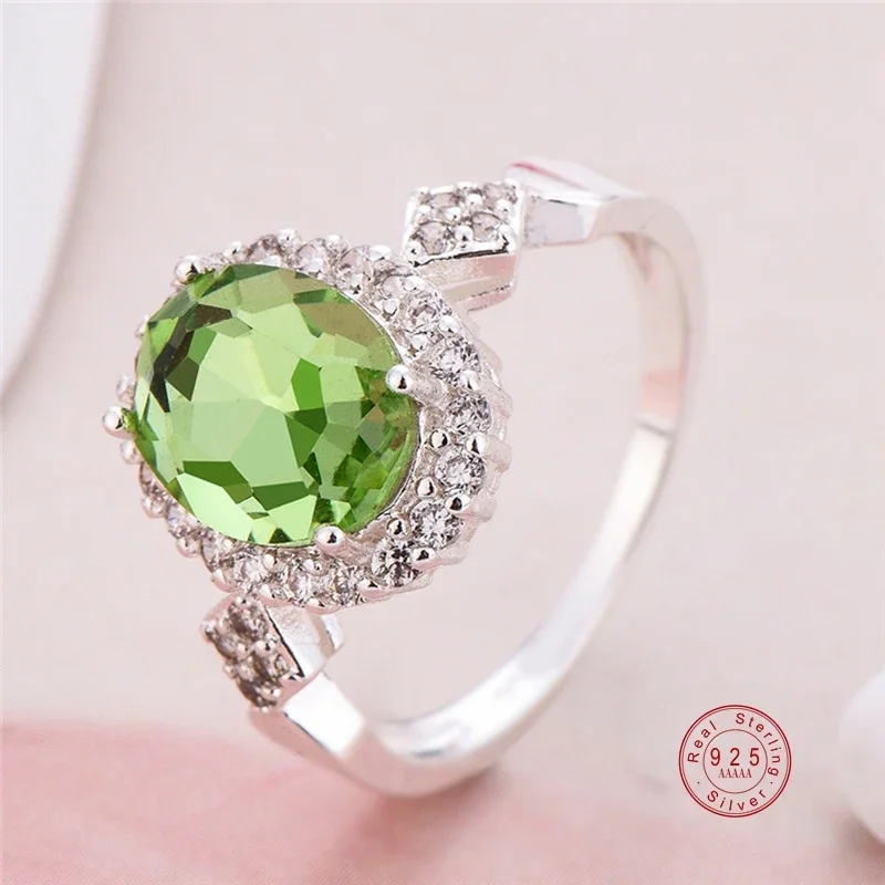 925 Sterling Silver Stackable Ring Round Black CZ Crystal Finger Ring for Women Wedding Party Bague Bijoux silver ring,wedding rings,silver rings