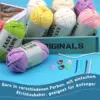 Fenrry 4/12PCS Yarn Crochet and Knitting Yarn for Beginners Coarse Thick Cotton/Nylon Blended Yarn with Crochet Accessories 6