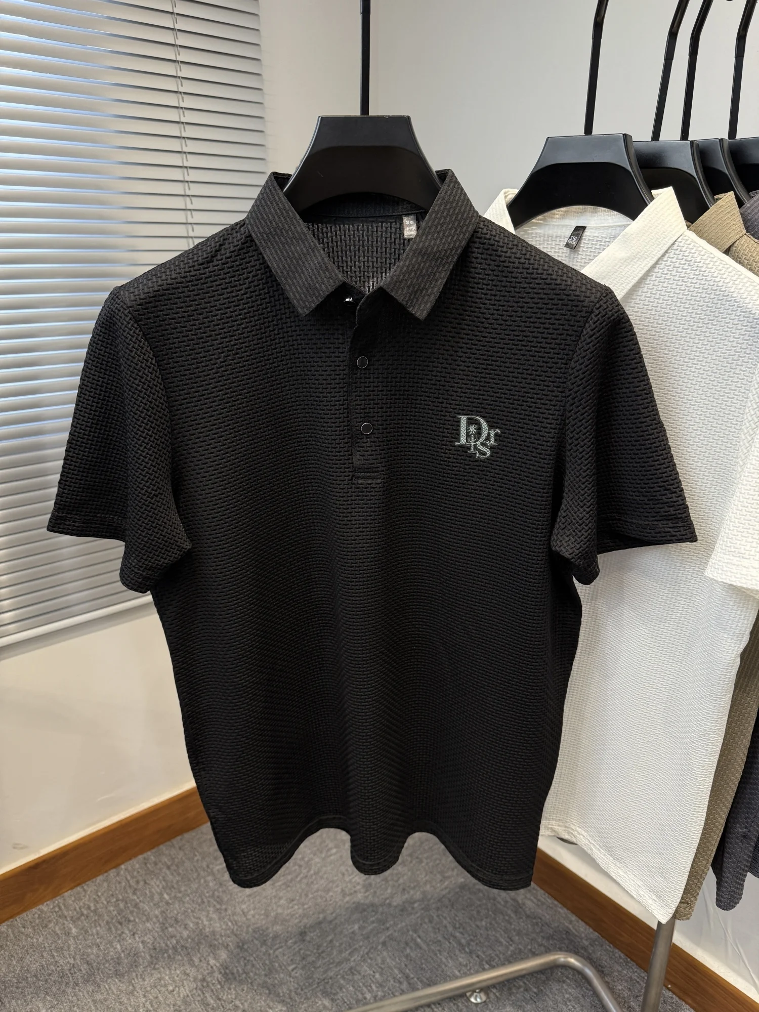 Men's breathable cotton ball shirts, fashionable brand T-shirts, high-quality striped short-sleeved tops, casual office summer 10 S8a0b492740844f5280fb9da7672872f0w