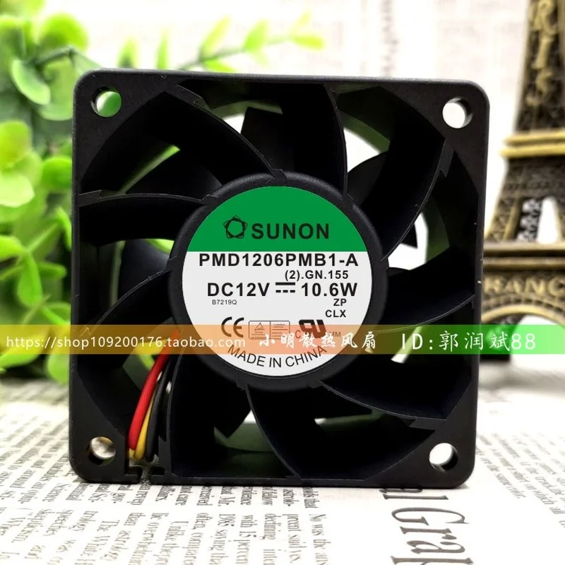 

New CPU Cooling Fan For SUNON PMD1206PMB1-A 12V 10.6W 6038 Dual Ball Server Fan Computer Fan 60*60*38MM