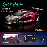 New Product Selling 1:43 Mini Size Rc Car Gold Plated With Lights Remote Control Racing Cars Model Charging Boys Toys For Child 2