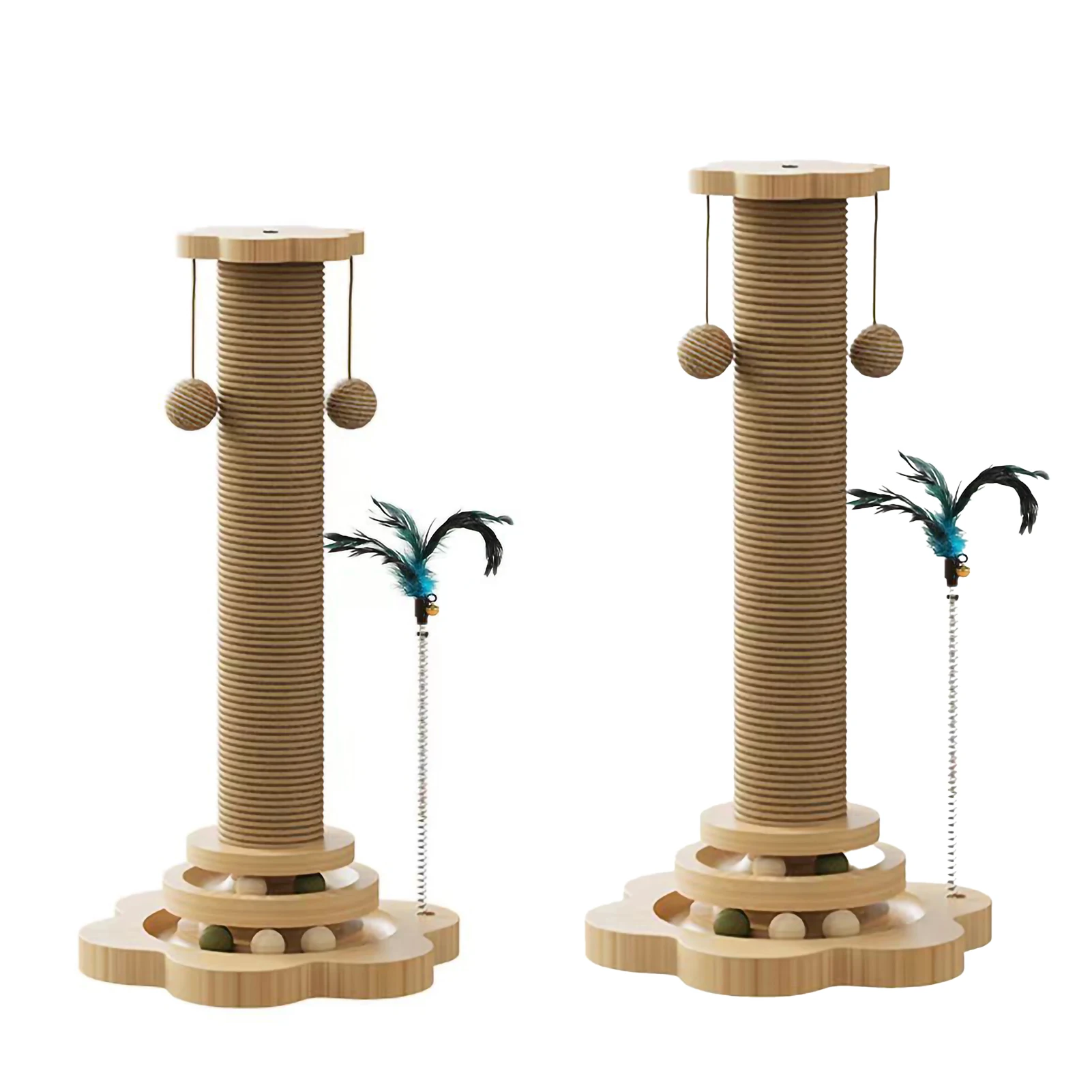 

Solid Wood Turntable Cat Toy Claw Grinder