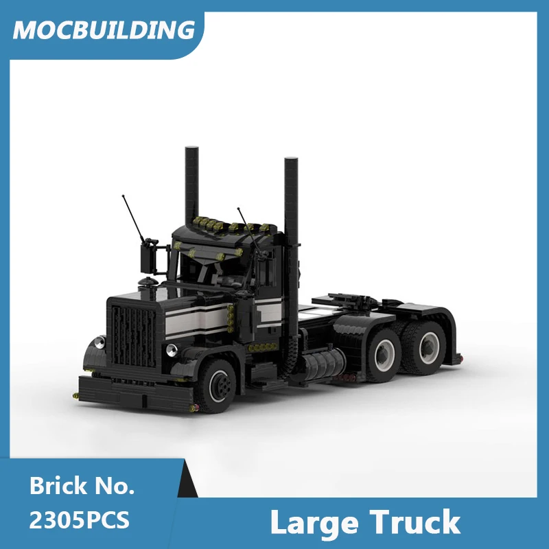 MOC-Bausteine, Willys mit Anhänger, ikonisches Geländewagen, Peterbilt 389, große LKW-Serie, zum Zusammenbauen von Ziegelsteinen, Sammlung, Spielzeug, Geschenk – Detail 18