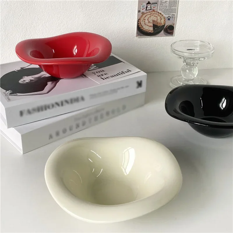 Creative Wavy Ceramic Dessert Bowl