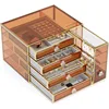 Jewelry organizer box-Tempered Glass 5-Drawer jewelry boxes for women, Large Jewelry Boxes 6