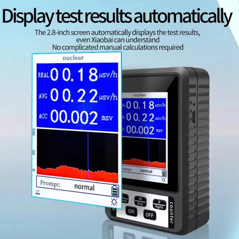 Portable Geiger Counter Nuclear Radiation Detector Personal Dosimeter Marble Tester X-Ray Radiation Dosimeter XR-1